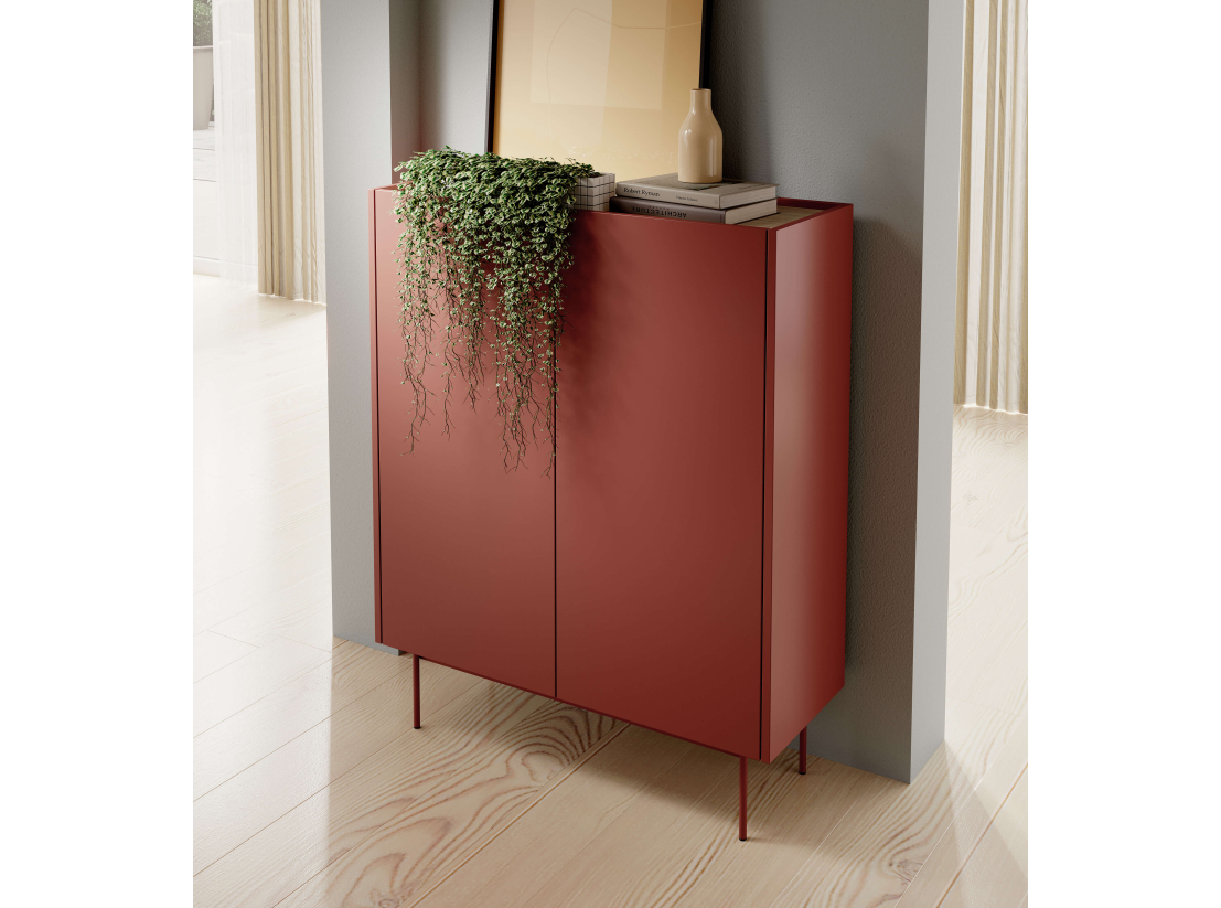 Buffet haut VIVARO- 2 portes, 4 étagères