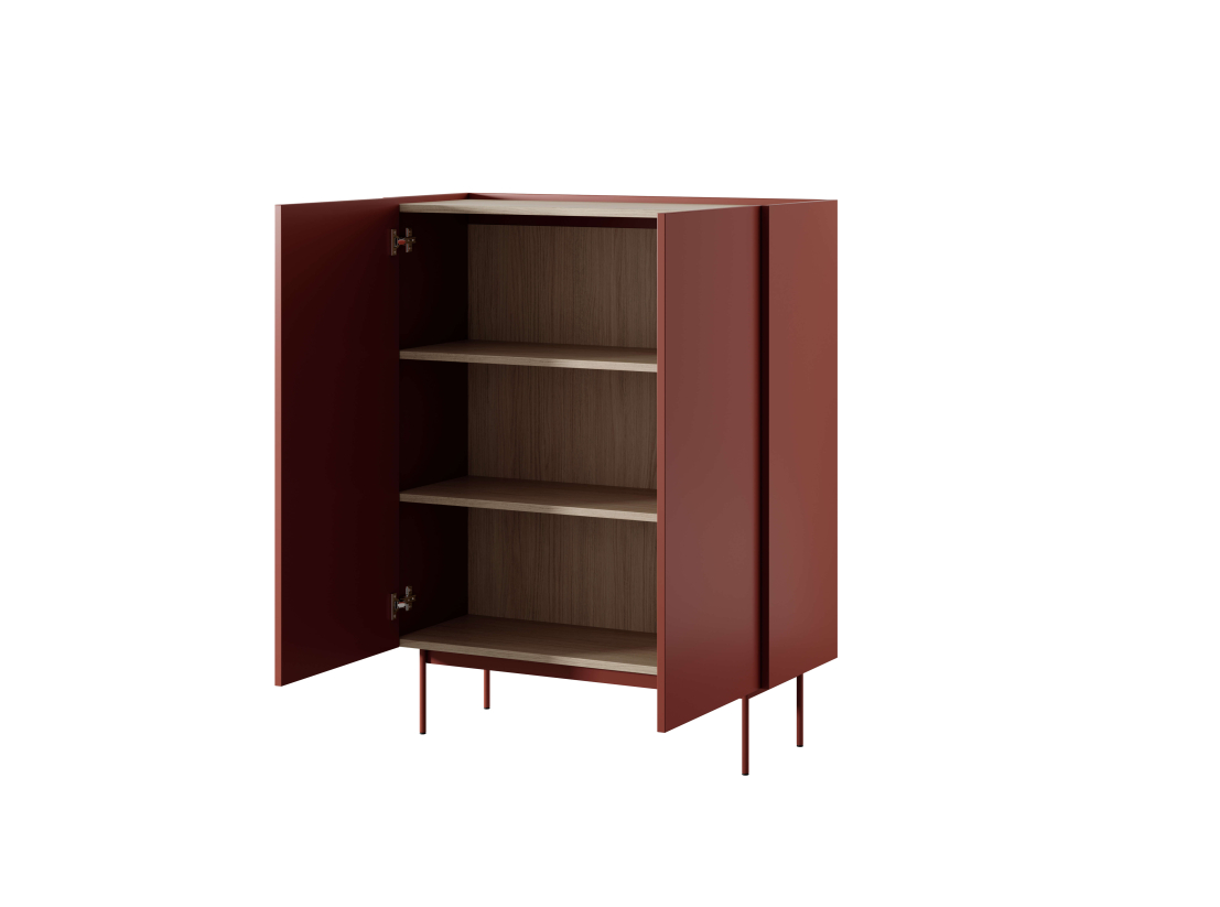 Buffet haut VIVARO- 2 portes, 4 étagères