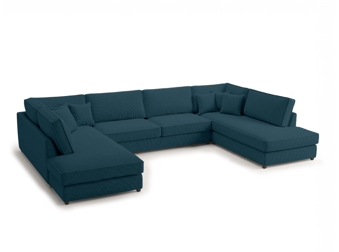 Canapé panoramique BELAMI XXL – Tissu – 8 places