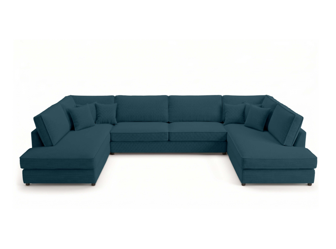 Canapé panoramique BELAMI XXL – Tissu – 8 places
