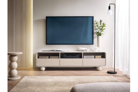 Meuble TV ALBA – 3 tiroirs et 3 niches de rangement