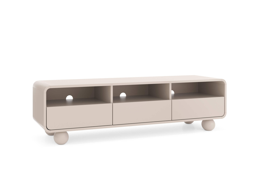 Meuble TV ALBA – 3 tiroirs et 3 niches de rangement
