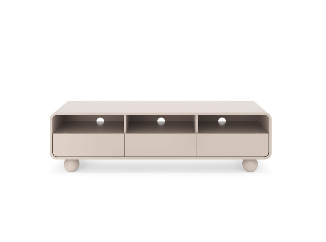 Meuble TV ALBA – 3 tiroirs et 3 niches de rangement