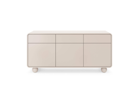 Buffet bas ALBA – 3 portes, 3 tiroirs, rangement structuré