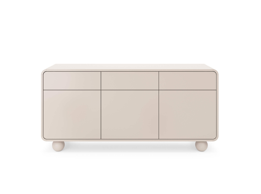 Buffet bas ALBA – 3 portes, 3 tiroirs, rangement structuré