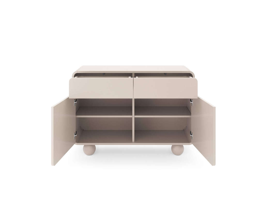 Buffet bas ALBA – 2 portes et 2 tiroirs, rangement structuré