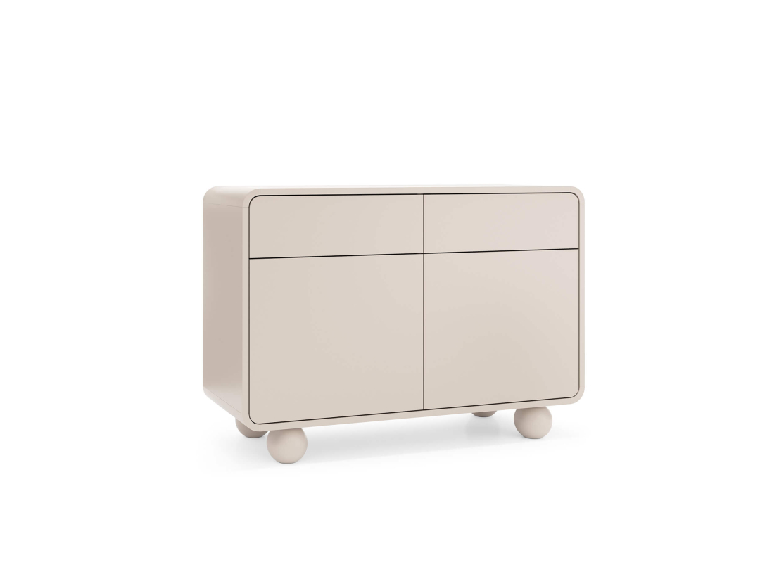 Buffet bas ALBA – 2 portes et 2 tiroirs, rangement structuré
