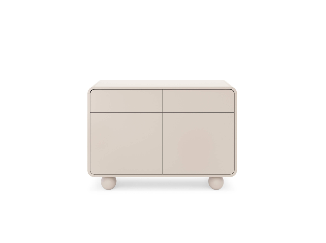 Buffet bas ALBA – 2 portes et 2 tiroirs, rangement structuré