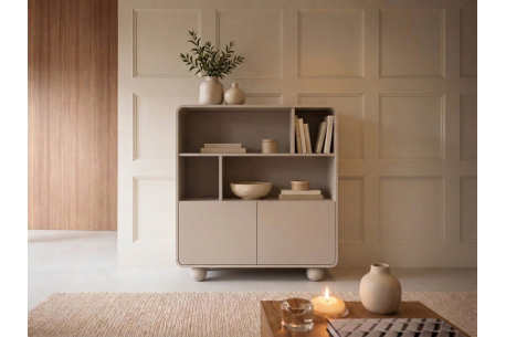 Buffet haut ALBA –  2 portes et 4 niches de rangement