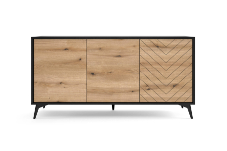 Buffet bas VARENA –  3 portes et 6 étagères