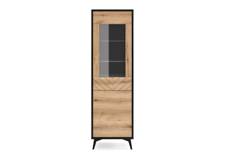 Vitrine VARENA – Bois et verre – 5 étagères