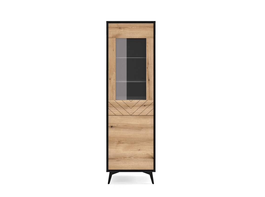 Vitrine VARENA – Bois et verre – 5 étagères