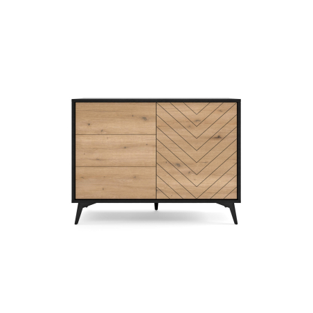 Buffet bas VARENA  – 3 tiroirs et 1 porte