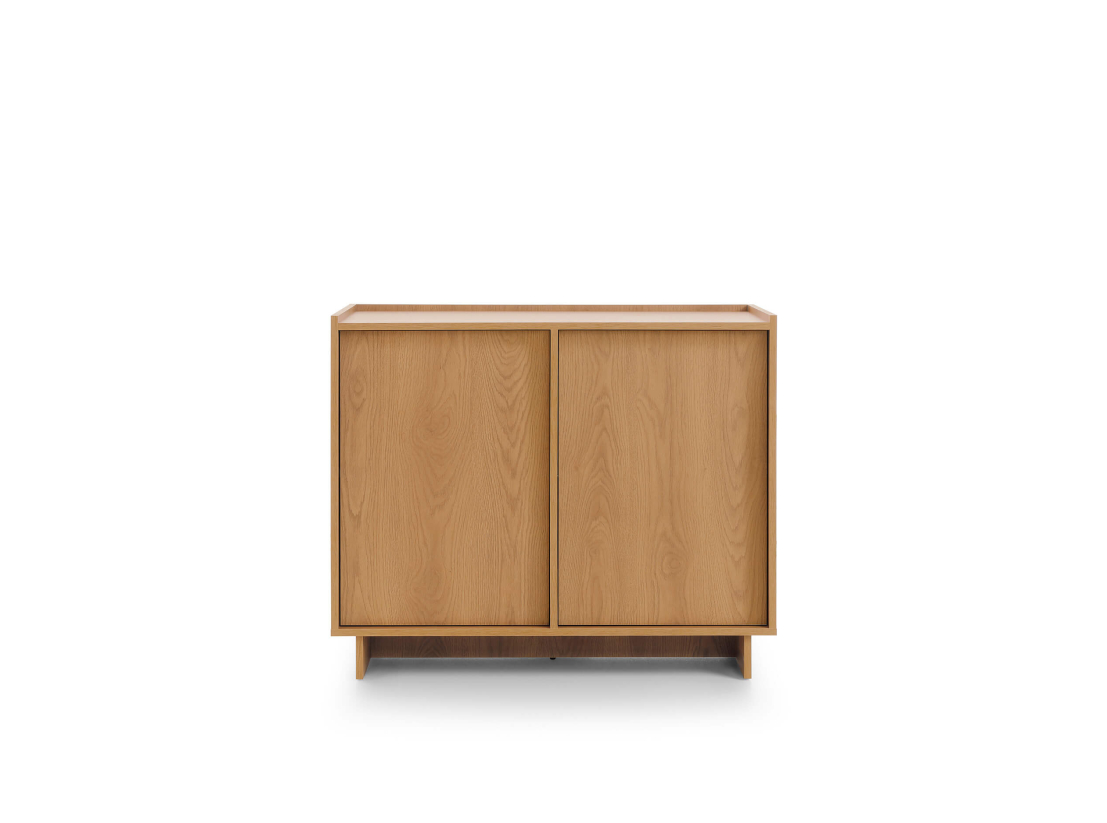 Buffet bas CASSARA –  2 portes, 4 étagères de rangement