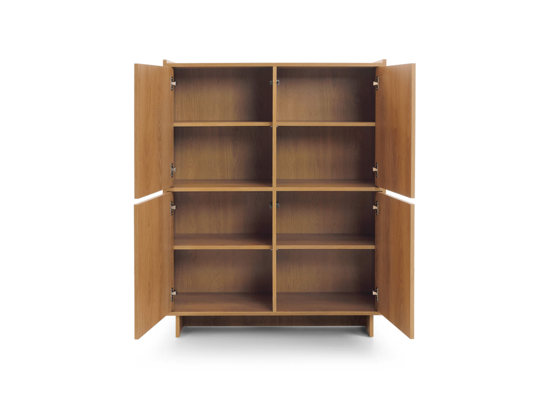 Buffet haut CASSARA – 4 portes et 8 étagères de rangement
