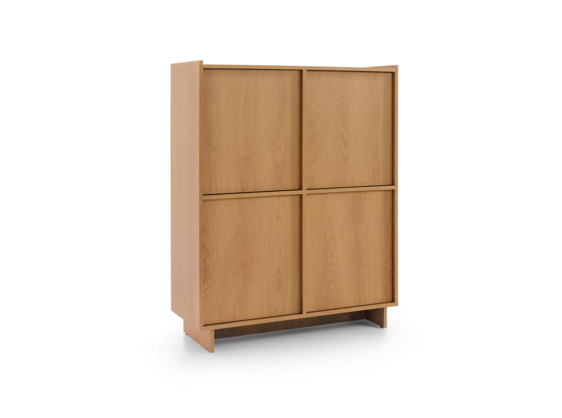 Buffet haut CASSARA – 4 portes et 8 étagères de rangement