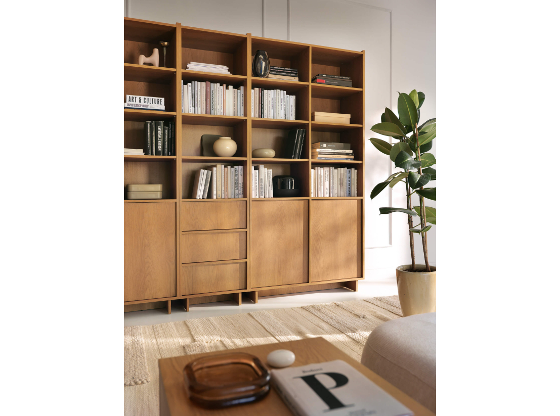Bibliothèque CASSARA – 2 portes et 12 étagères