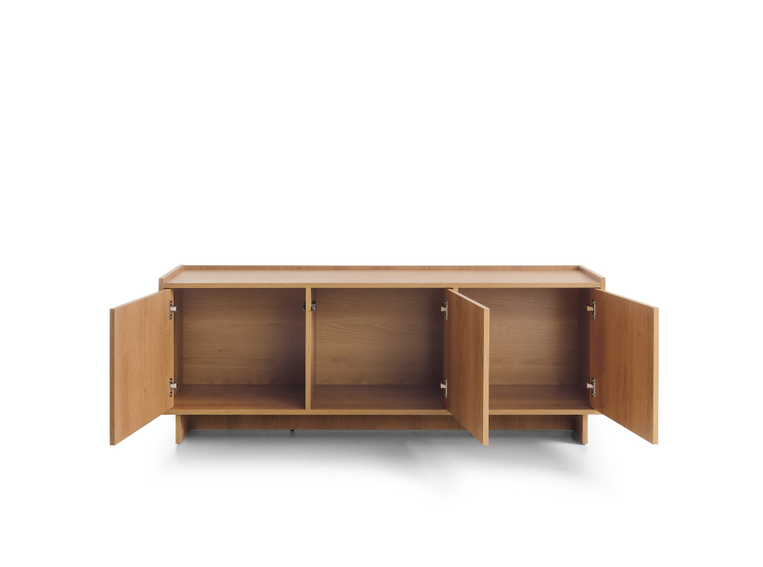 Buffet bas CASSARA – 3 portes et 3 étagères