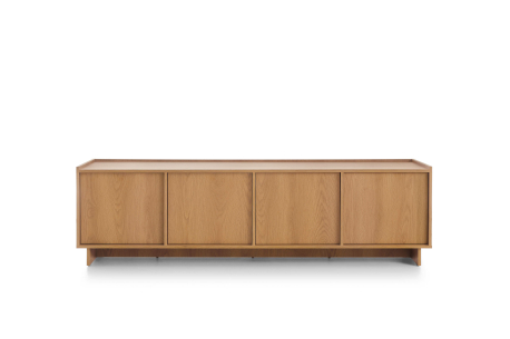 Buffet bas CASSARA –  4 portes et 4 étagères de rangement