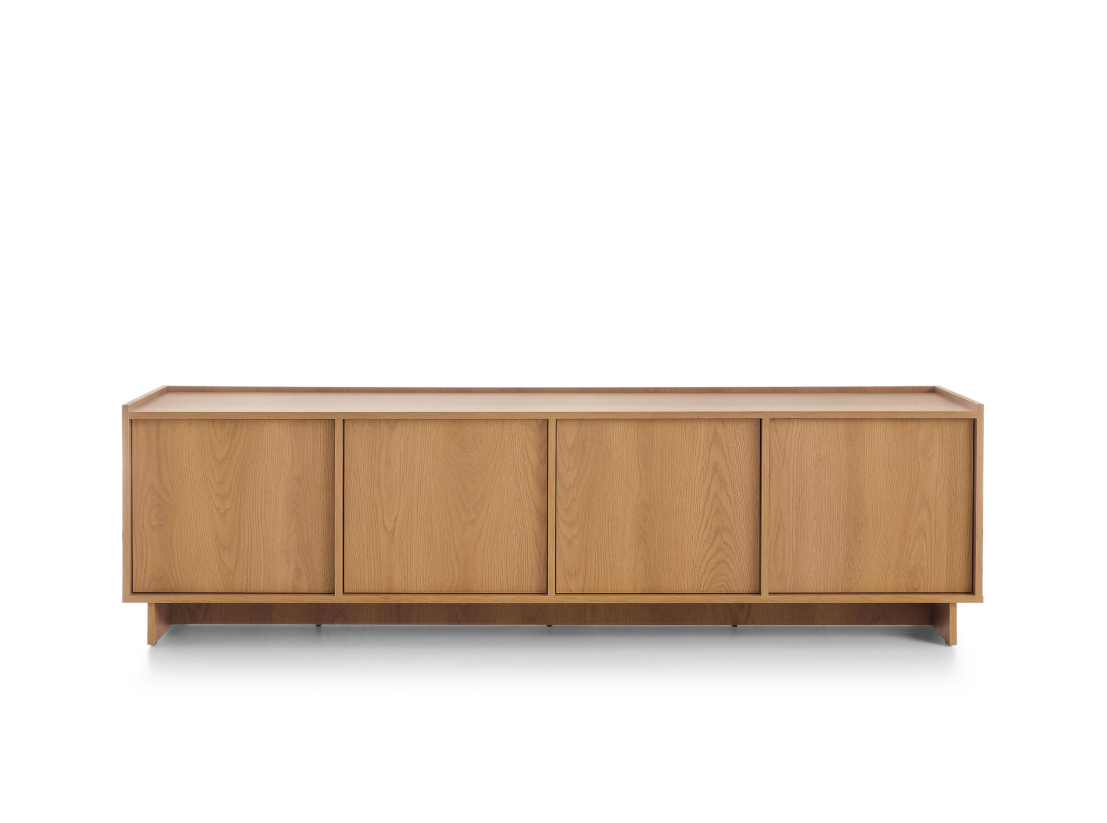 Buffet bas CASSARA –  4 portes et 4 étagères de rangement