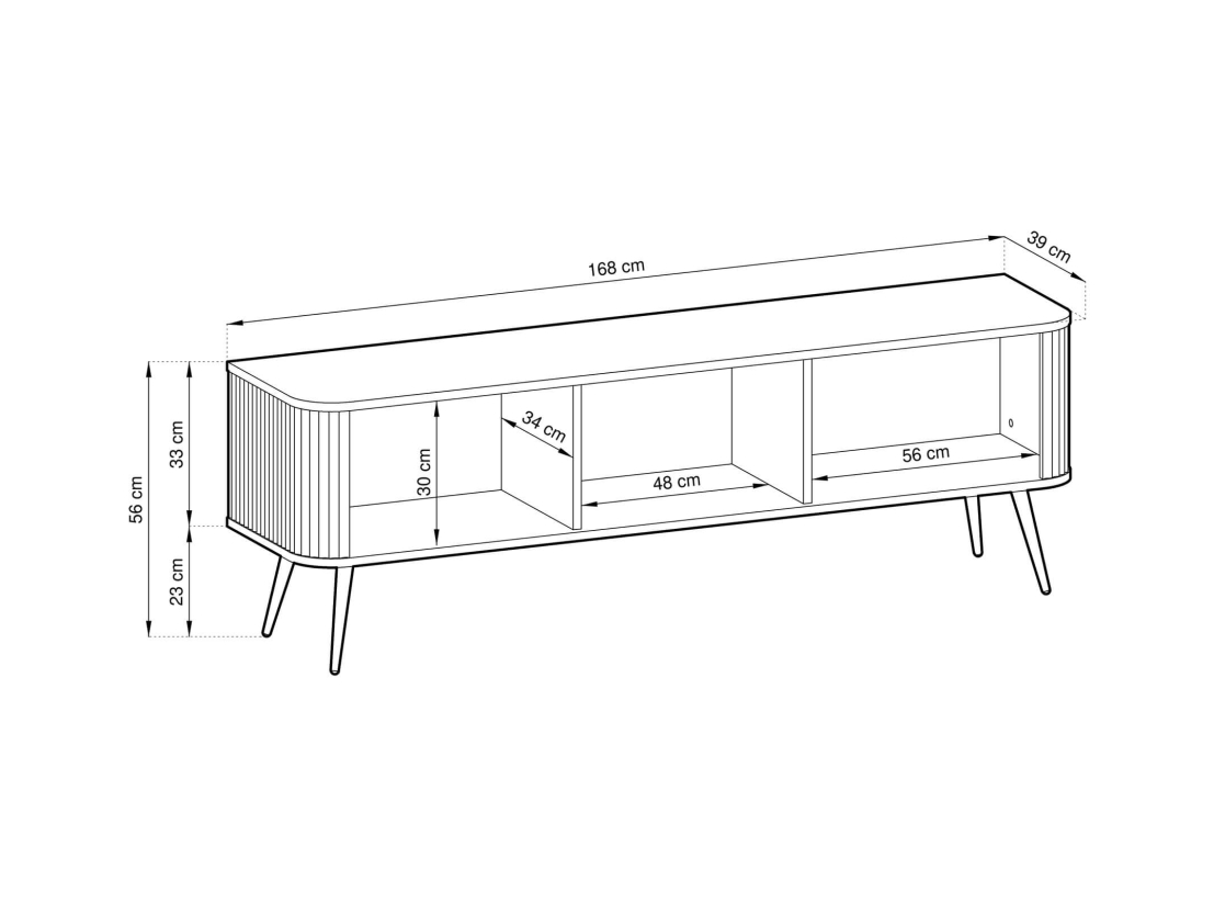 Meuble TV VELINA –  3 portes
