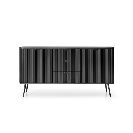 Buffet bas VELINA –  2 portes, 3 tiroirs et rangements généreux