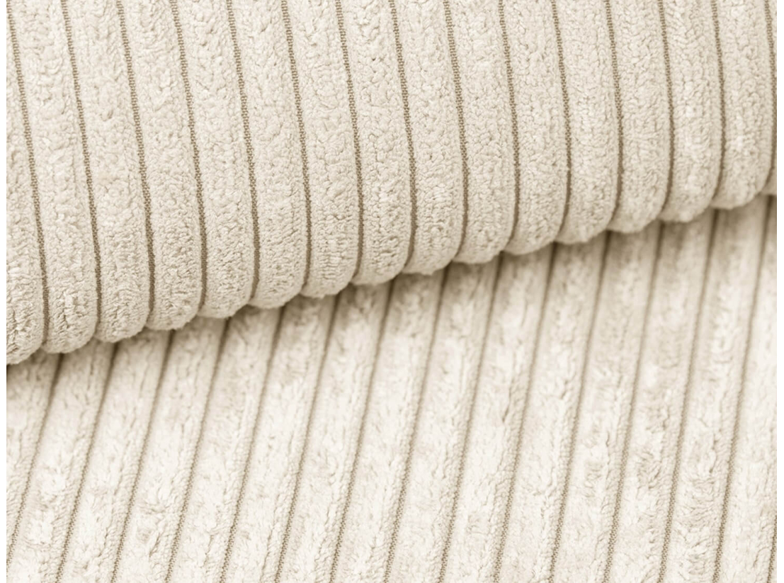 Canapé d’angle convertible FARAH – Velours côtelé – Réversible avec coffre de rangement