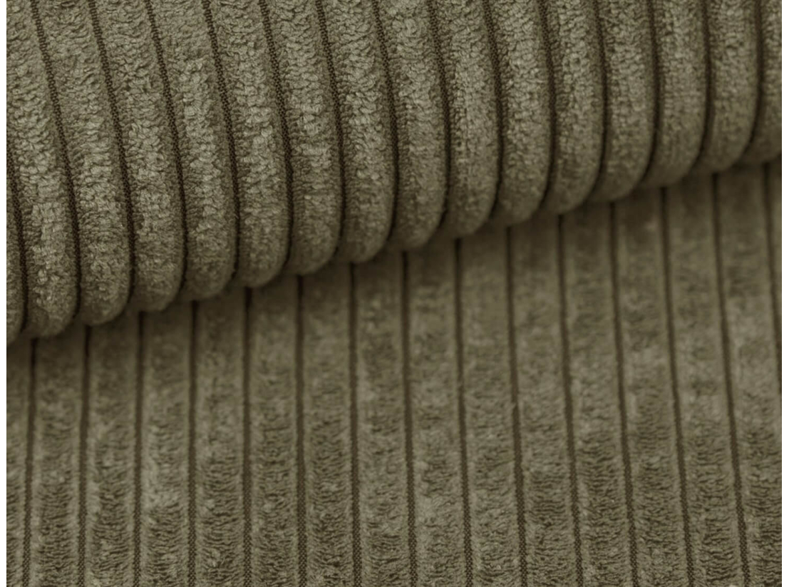 Canapé convertible FARAH – Velours côtelé – Couchage d’appoint avec coffre intégré