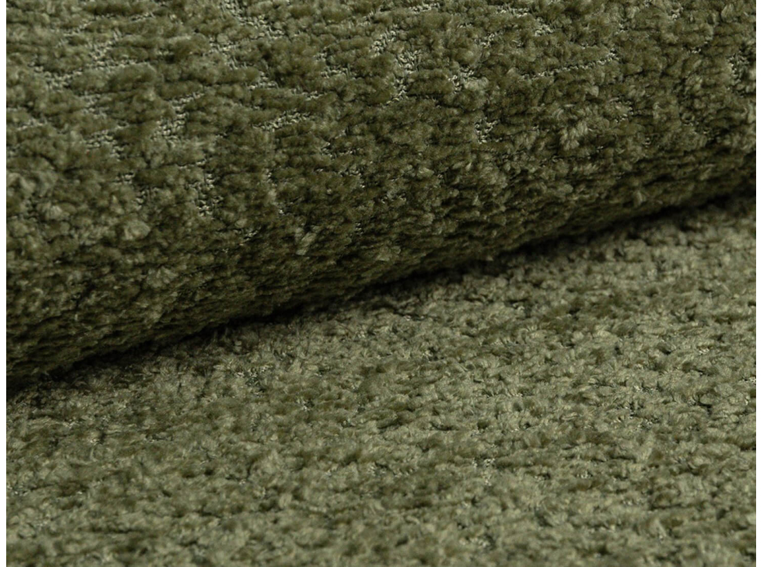 Canapé droit FARAH – Tissu bouclette texturé – Convertible avec coffre de rangement