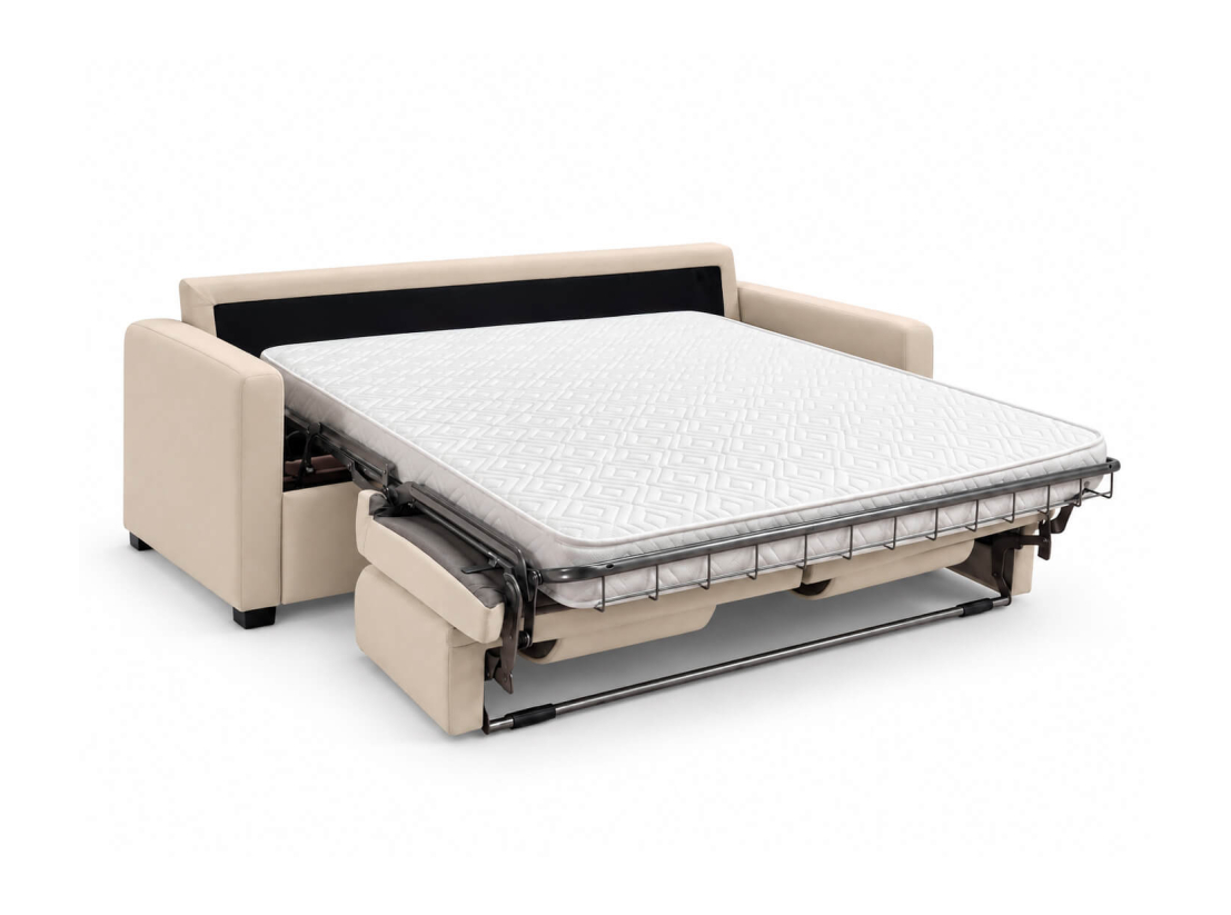 Canapé convertible AGATHE CONFORT 3 places – Tissu – Couchage express 140×195