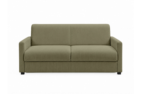 Canapé convertible AGATHE CONFORT 3 places – Velours côtelé – Couchage express 140×195