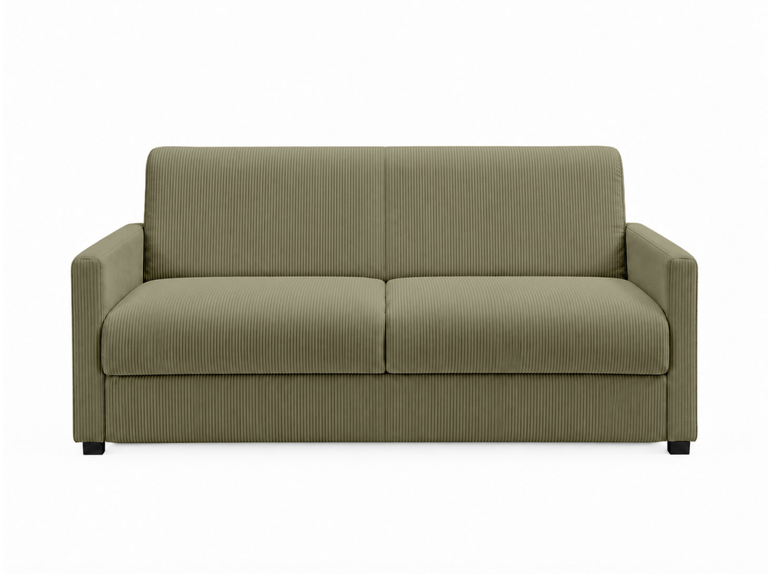 Canapé convertible AGATHE CONFORT 3 places – Velours côtelé – Couchage express 140×195