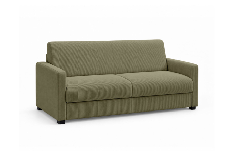Canapé convertible AGATHE CONFORT 3 places – Velours côtelé – Couchage express 140×195